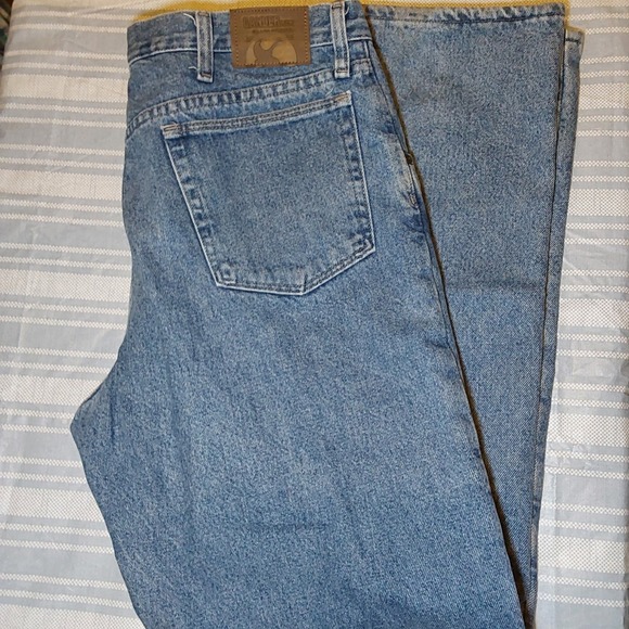 Gander Mountain Men's Flannel Lined Jeans Pants 36x32 Warm Blue Denim Winter - Picture 2 of 8